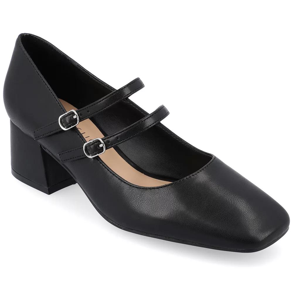 Journee Nally Women's Faux Leather Mary Jane Pumps,  Product Image