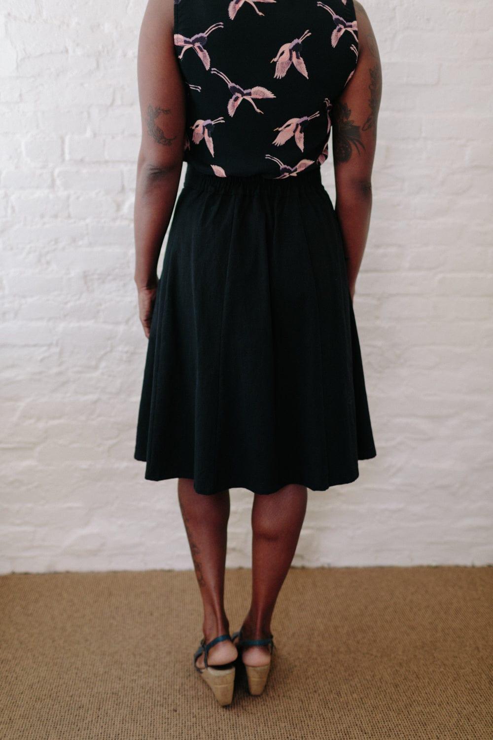 Bae Skirt in Black Linen Product Image