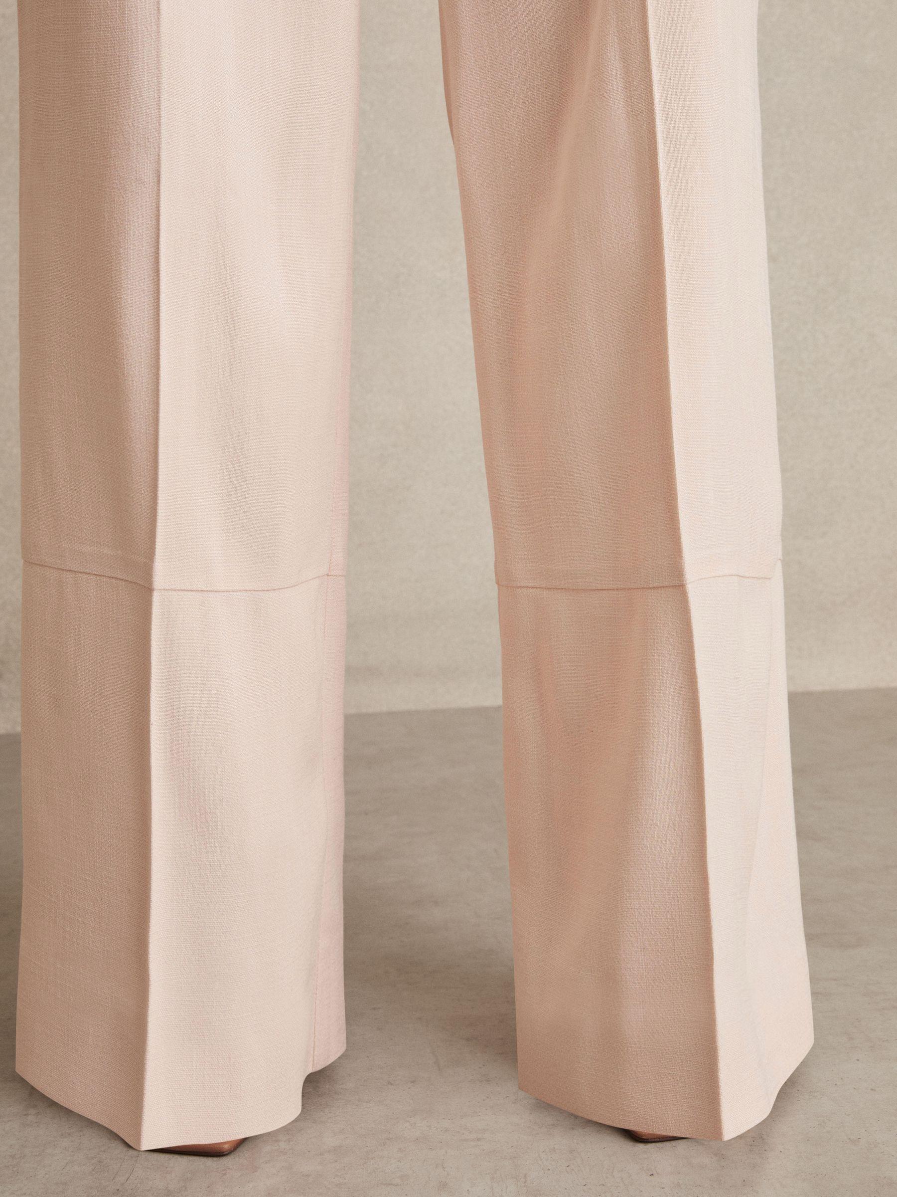 Wide-Leg Suit Trousers in Pink Product Image