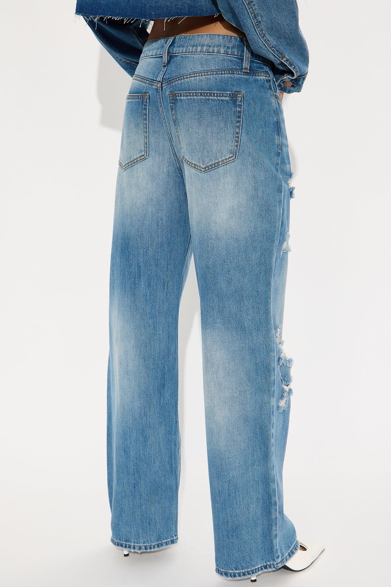 Extreme Measures Ripped Straight Leg Jeans - Medium Wash Product Image