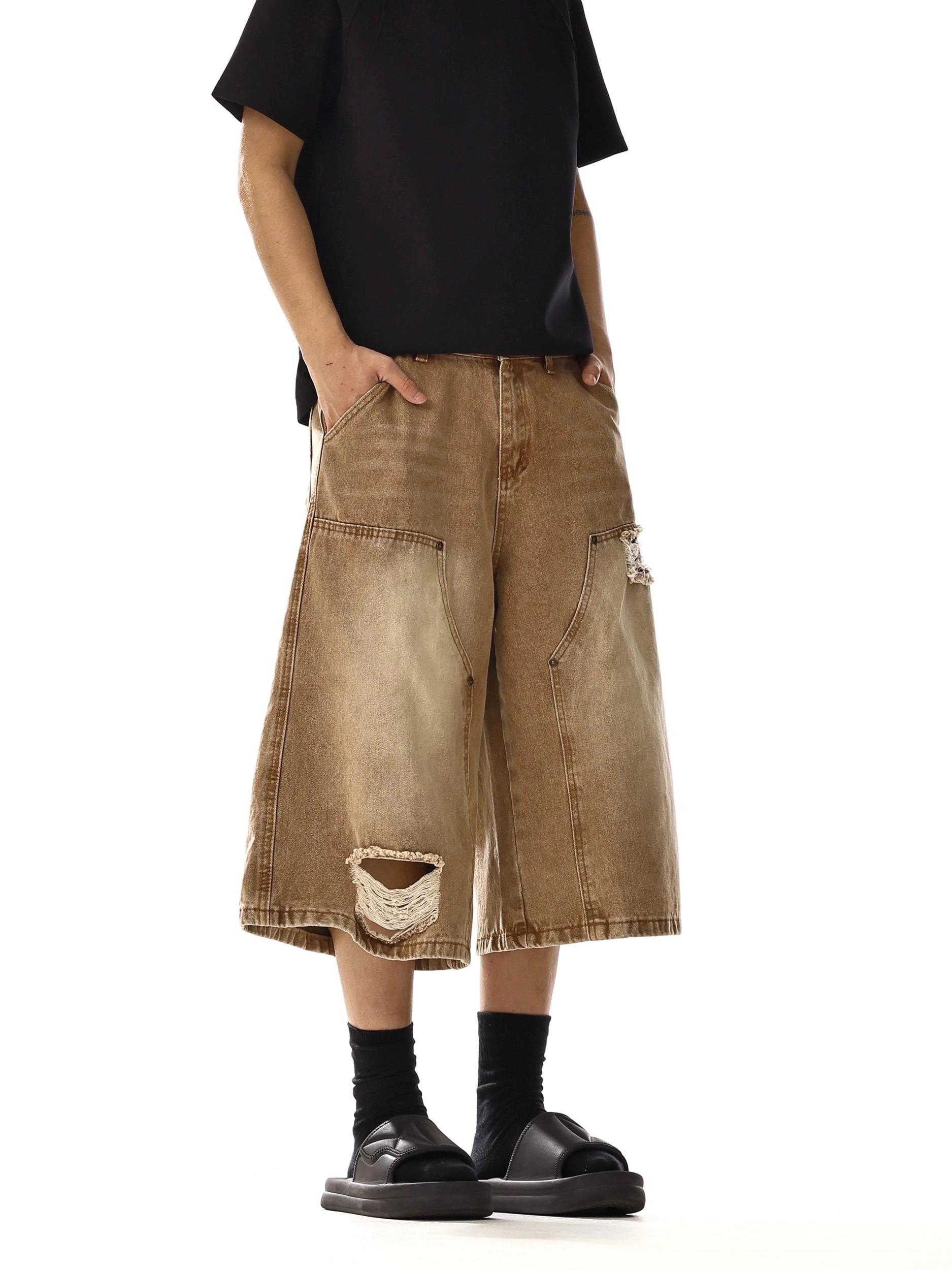 RT No. 18118 DISTRESSED WORKWEAR SHORTS Product Image