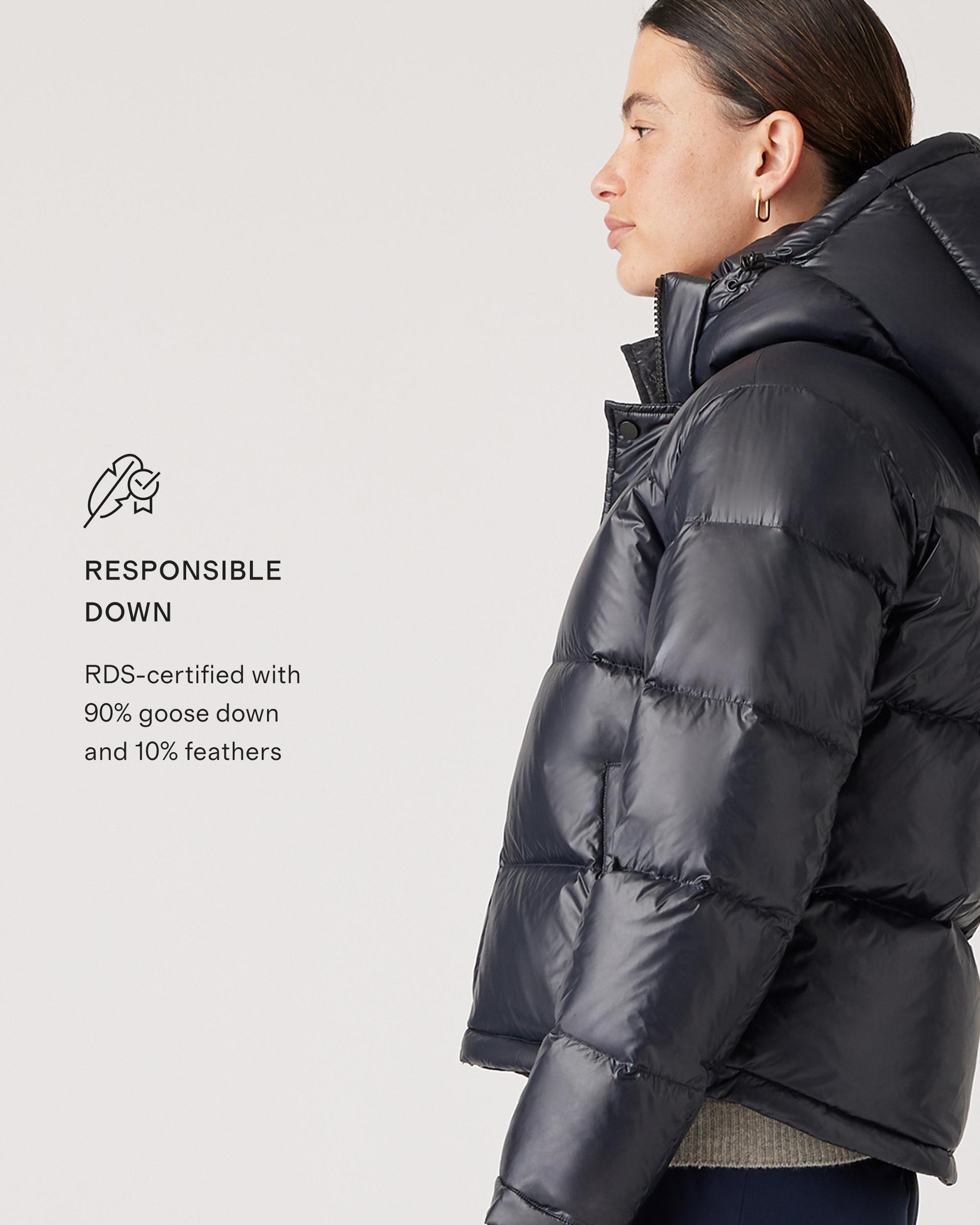 Quince | Women's Responsible Down Cropped Puffer Jacket Size XS, Recycled Polyester Product Image