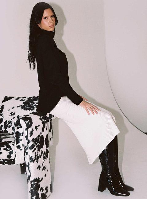 Tanna Midi Skirt Cream Product Image