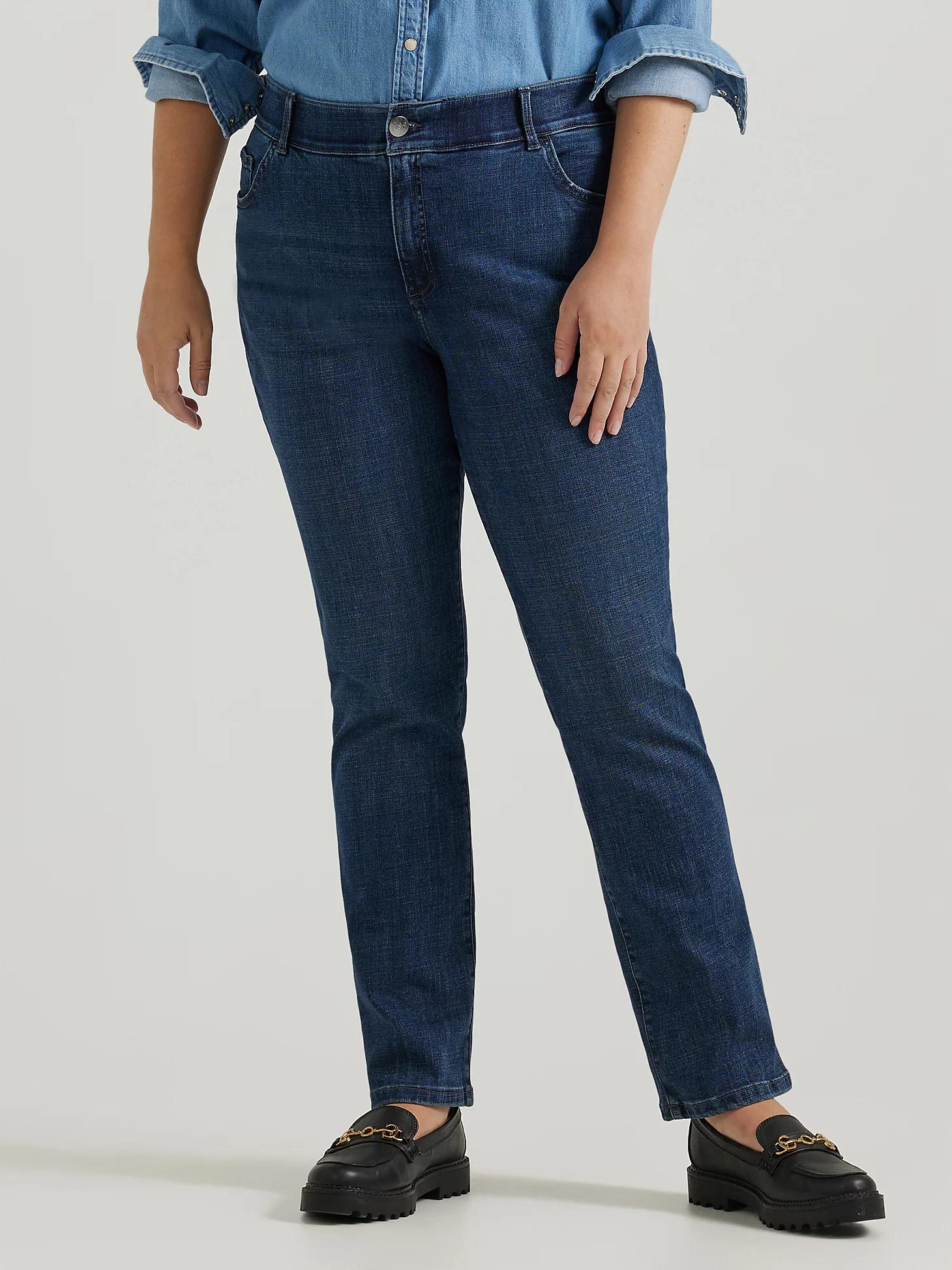 Women's Ultra Lux Comfort with Flex Motion Straight Jean (Plus) | Women's Jeans | Lee® Product Image