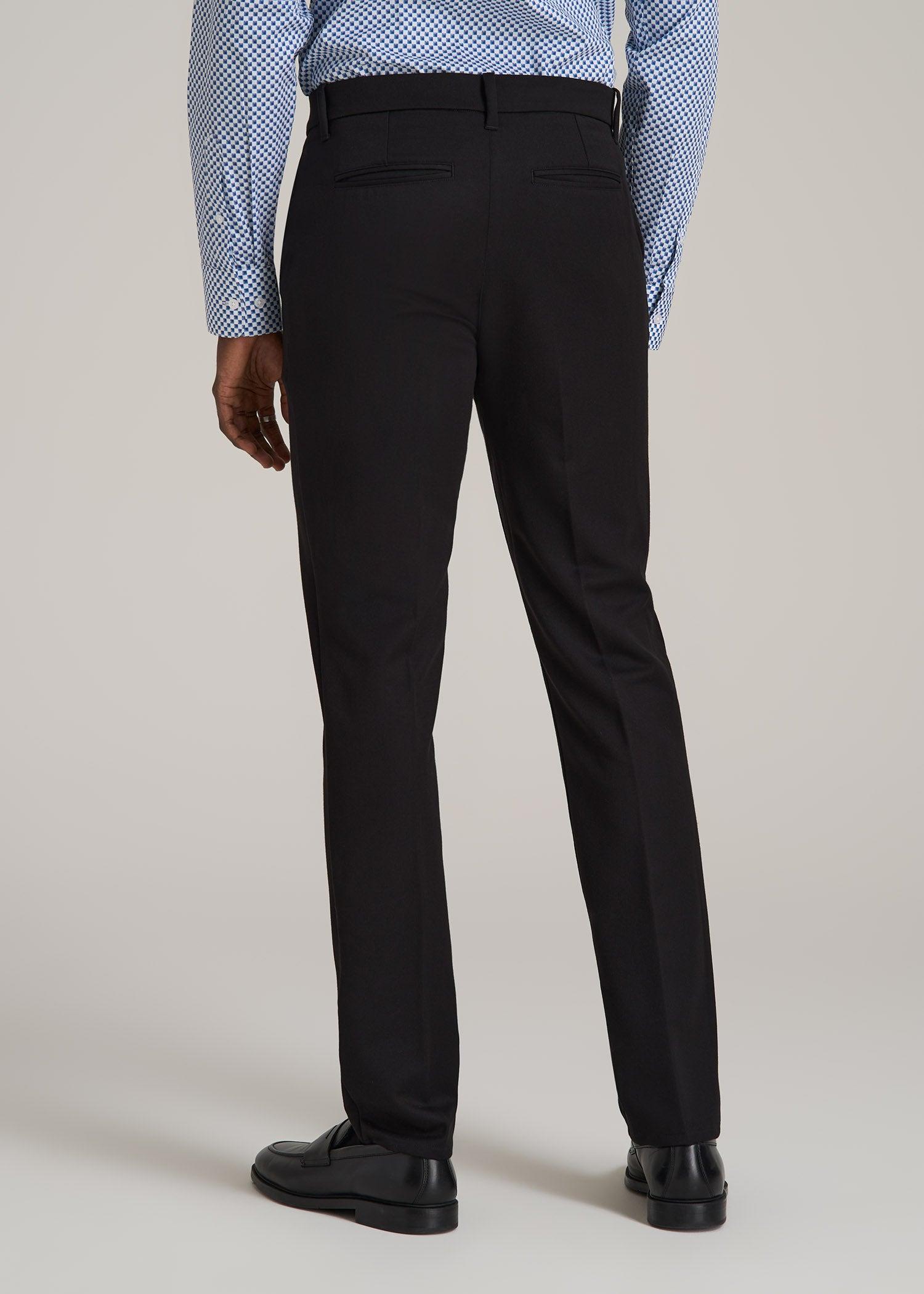 TAPERED-FIT Stretch Dress Pants for Tall Men in Black Male Product Image