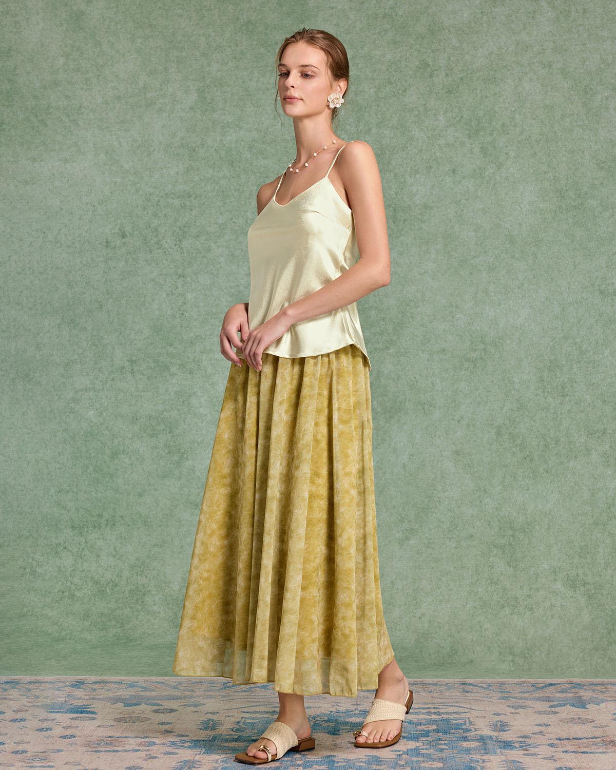 Beige Satin Cami Top Product Image