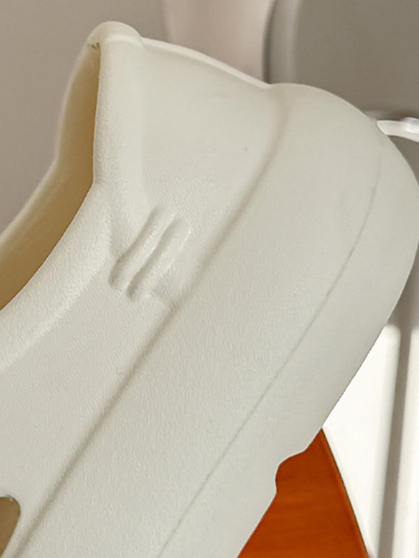 Hollow Round Cut Solid Color Crocs Platform Shoes Sandals Product Image