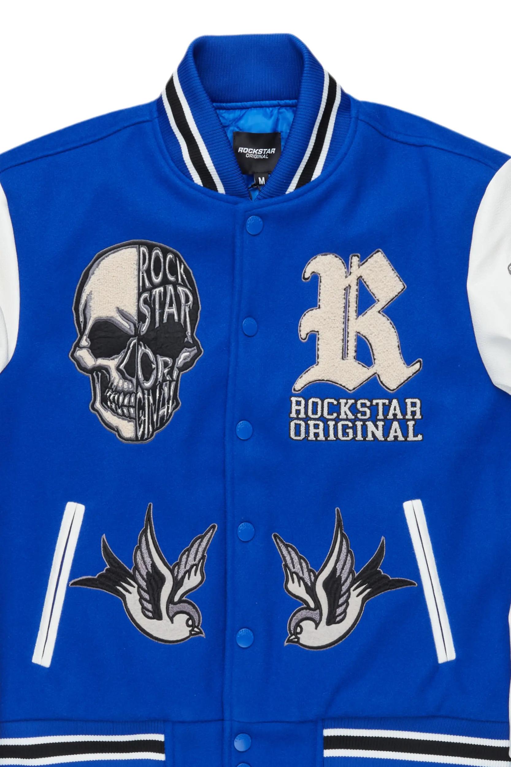 Vidar Royal Blue Varsity Jacket Male Product Image