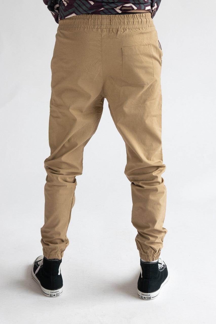 Khaki Twill Cargo Joggers Product Image