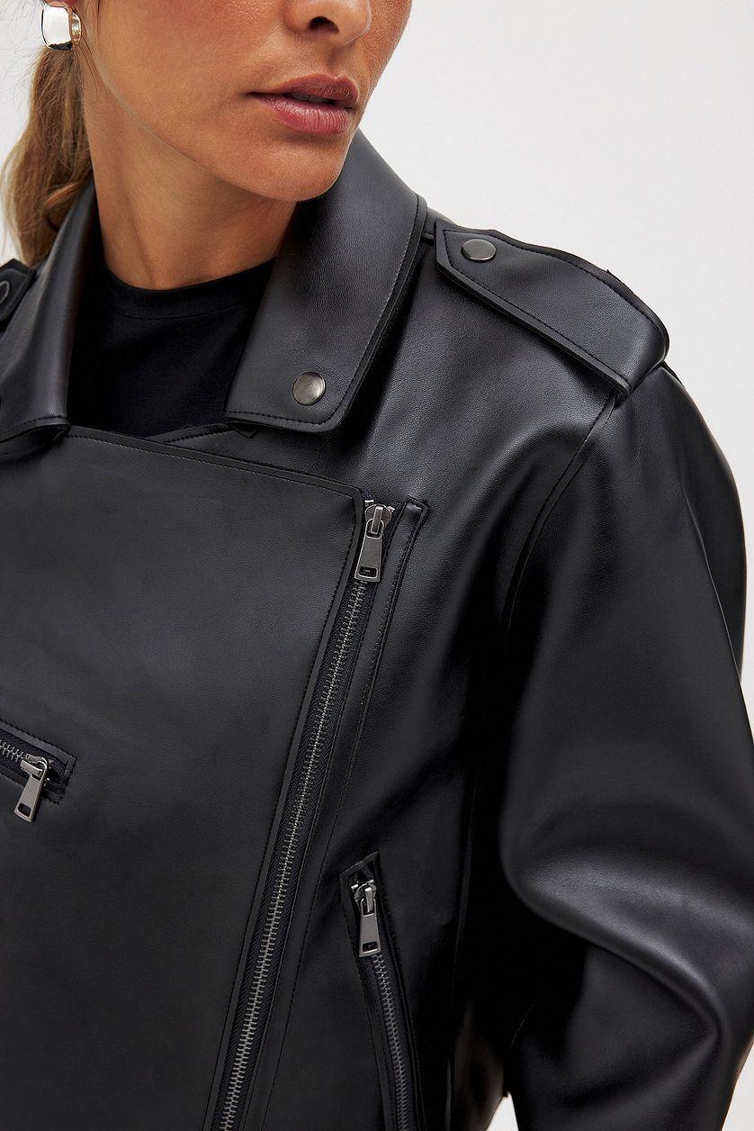 Short Biker PU Jacket Product Image