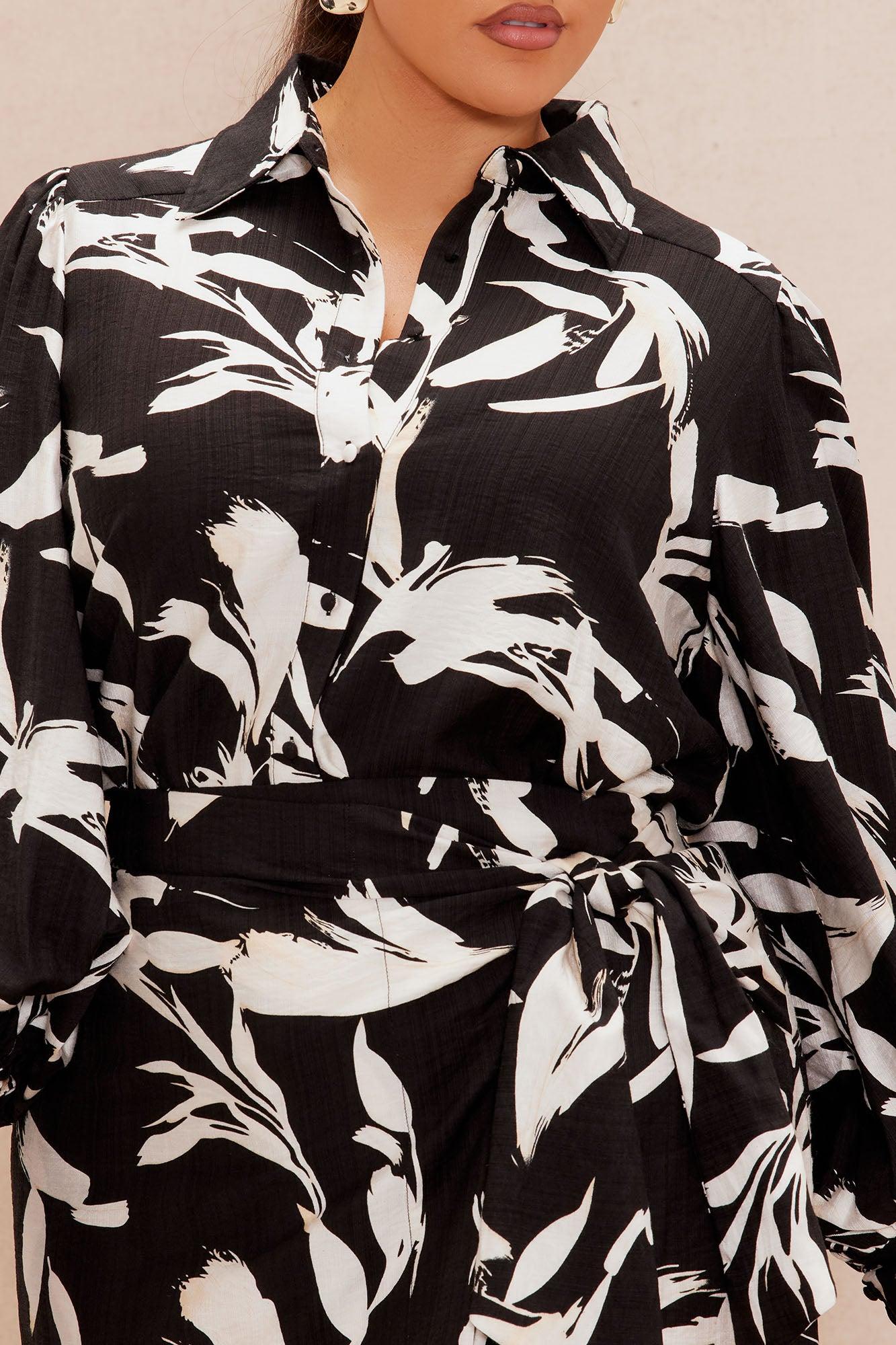 Jelena Linen Skirt Set - Black/combo Product Image