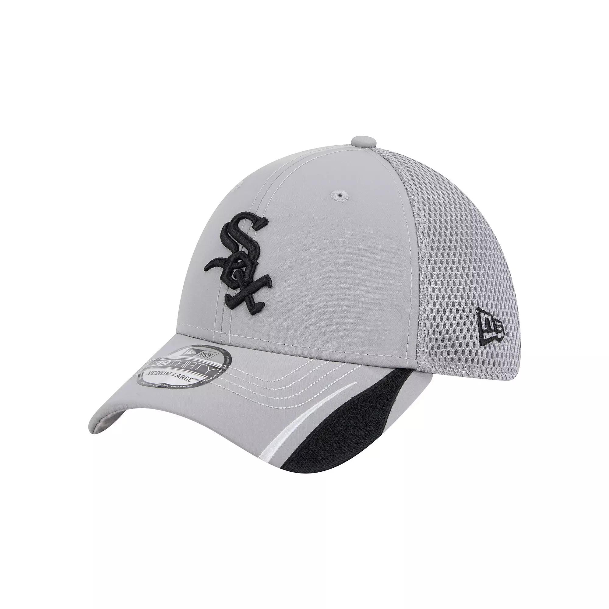 Men's New Era Gray Chicago White Sox Linear 39THIRTY Flex-Fit Hat,  Product Image