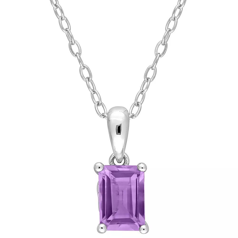 Stella Grace Sterling Silver & Gemstone Stud Pendant Necklace, Women's,  Product Image