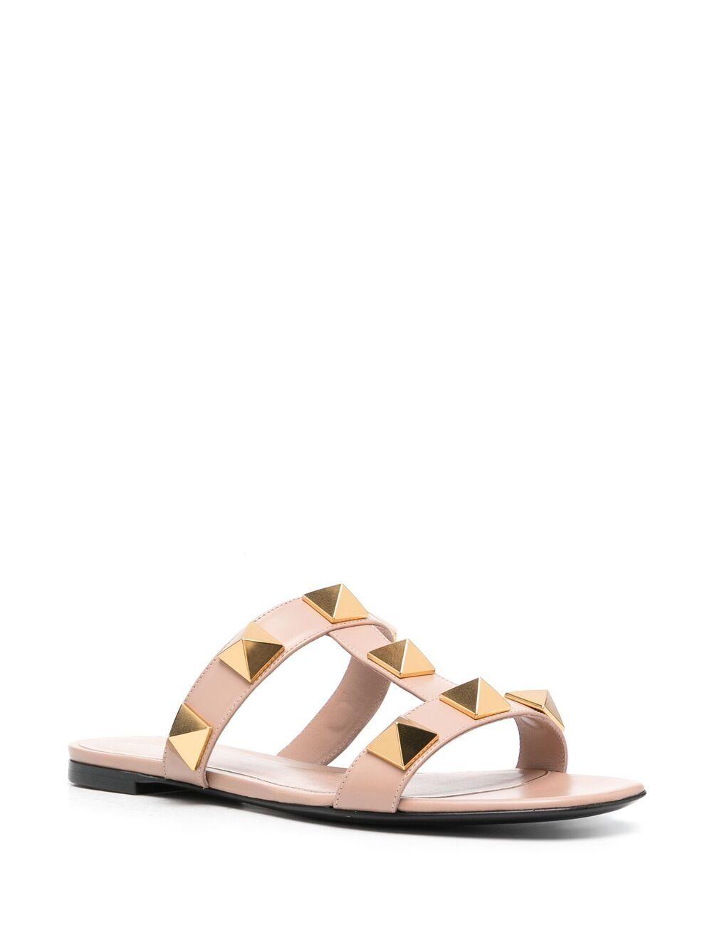 Roman Stud flat leather sandals Product Image