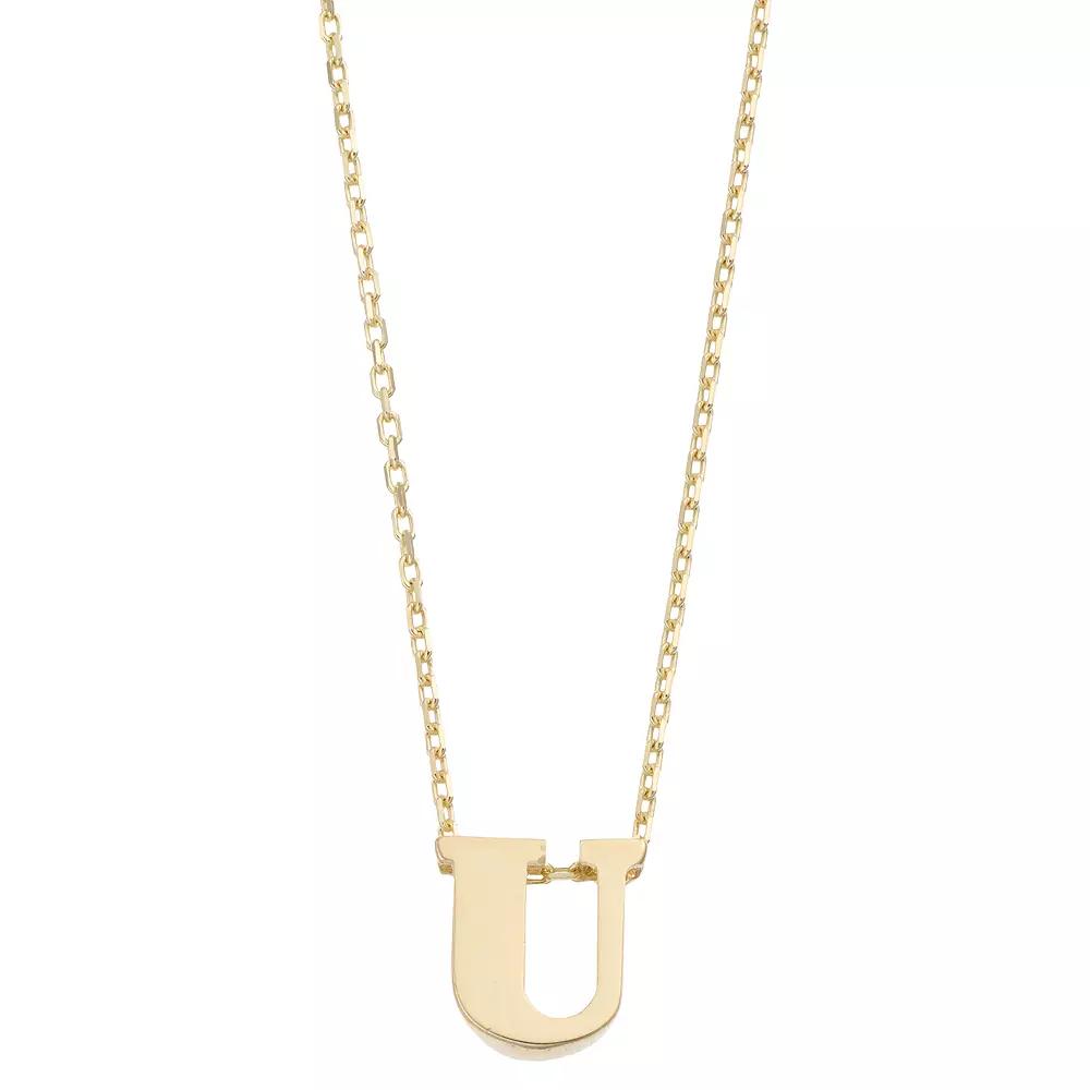 Au Naturale 14k Gold Initial Pendant Necklace, Women's,  Product Image