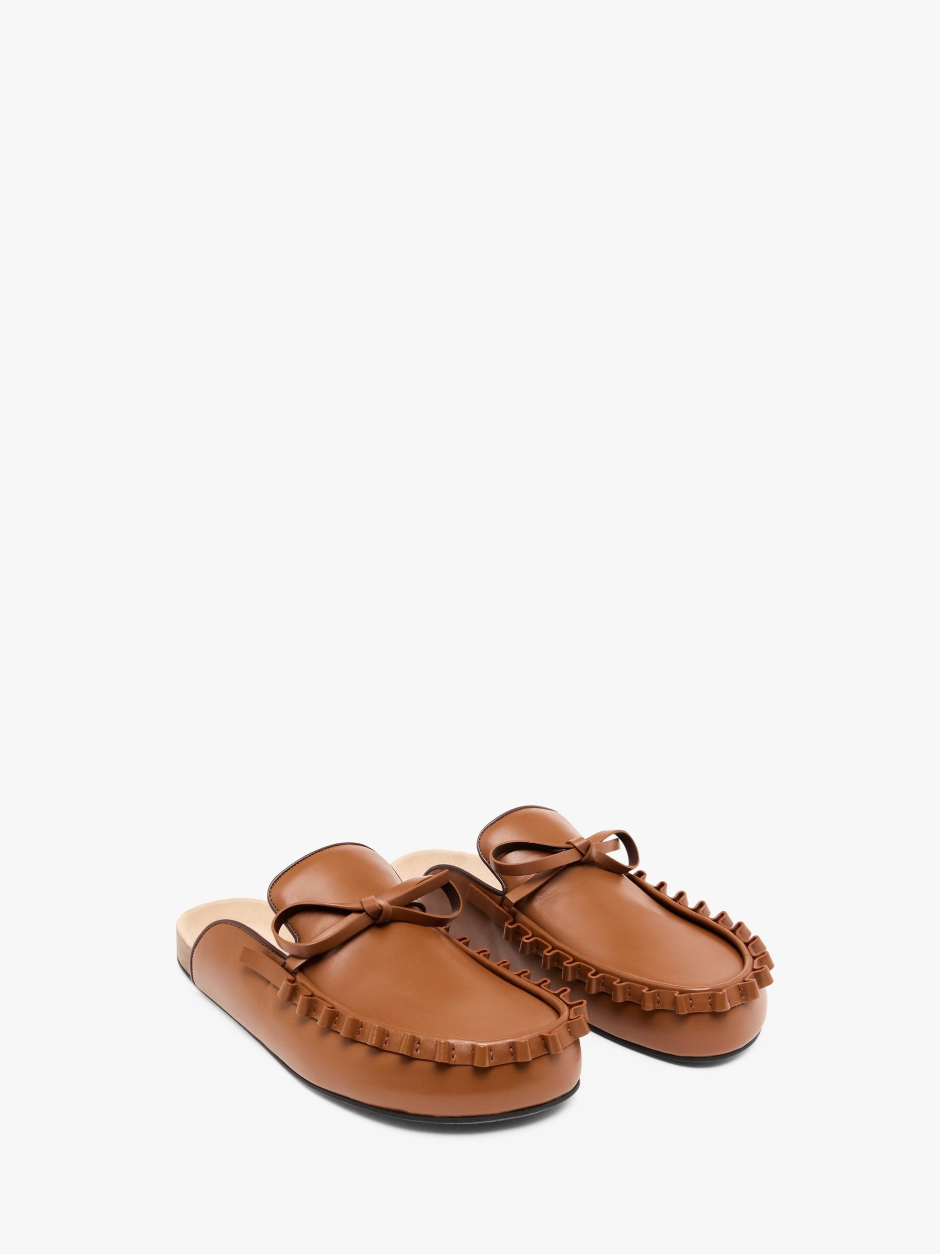 RUFFLE LOAFER LEATHER MULES Product Image