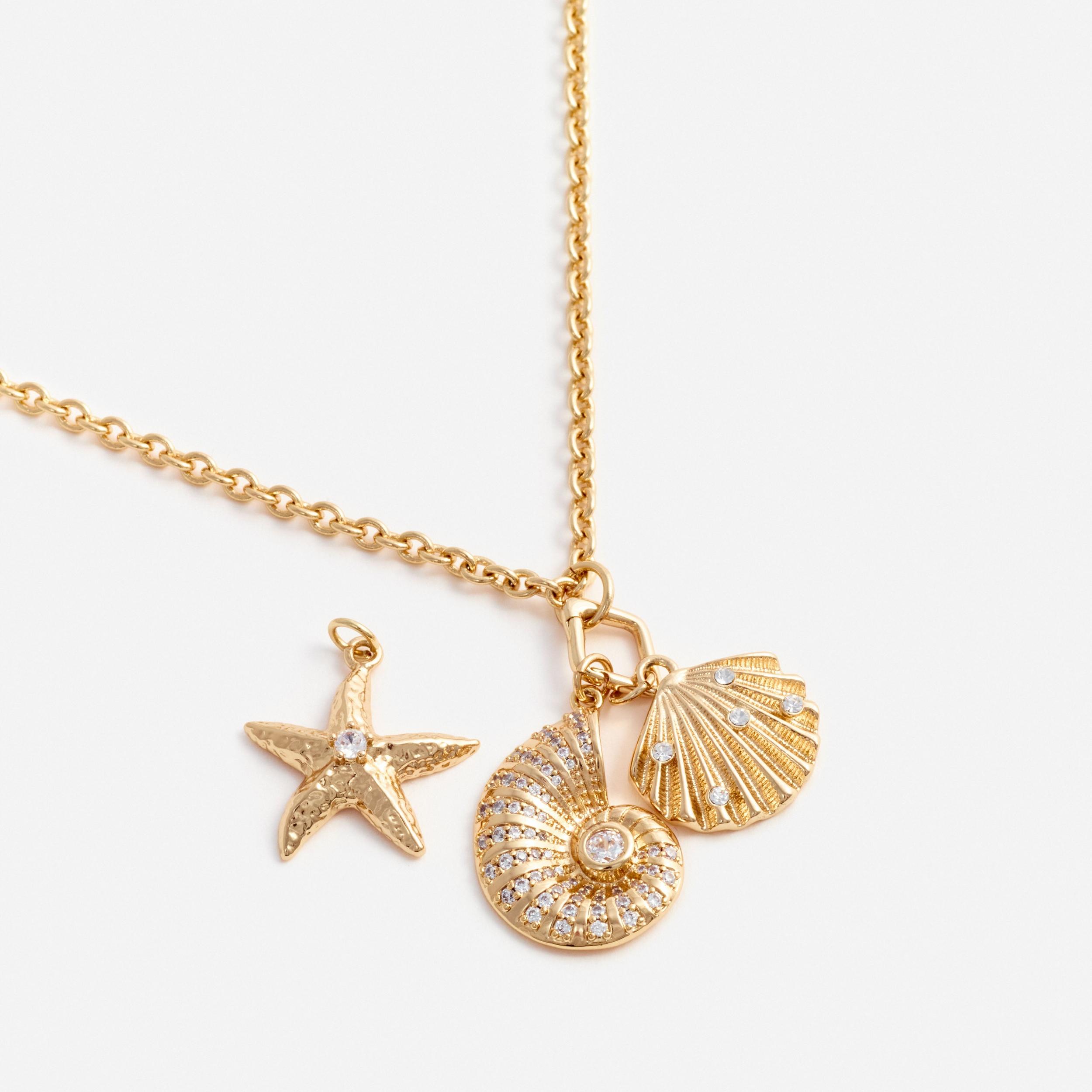 Gold Multi Charm Necklace Product Image