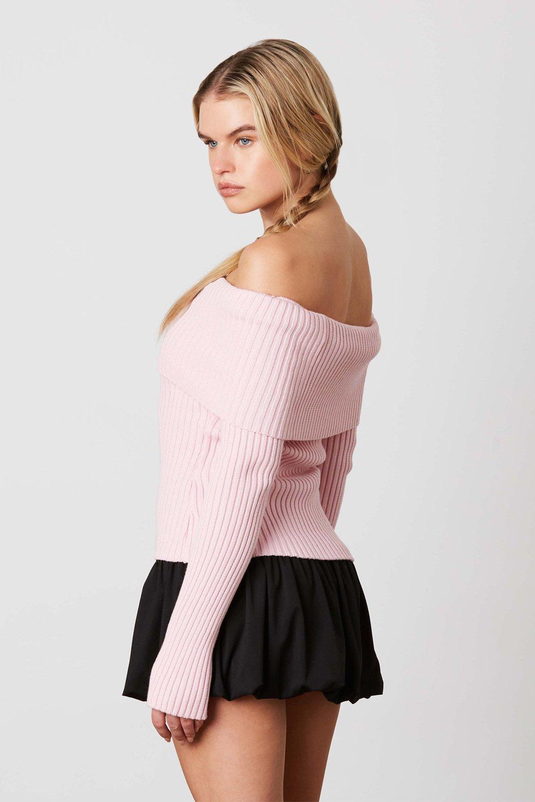 Glen Off Shoulder Sweater Product Image