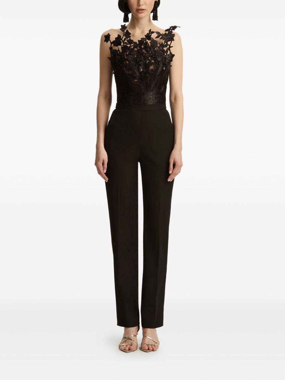 floral-embroidered jumpsuit Product Image