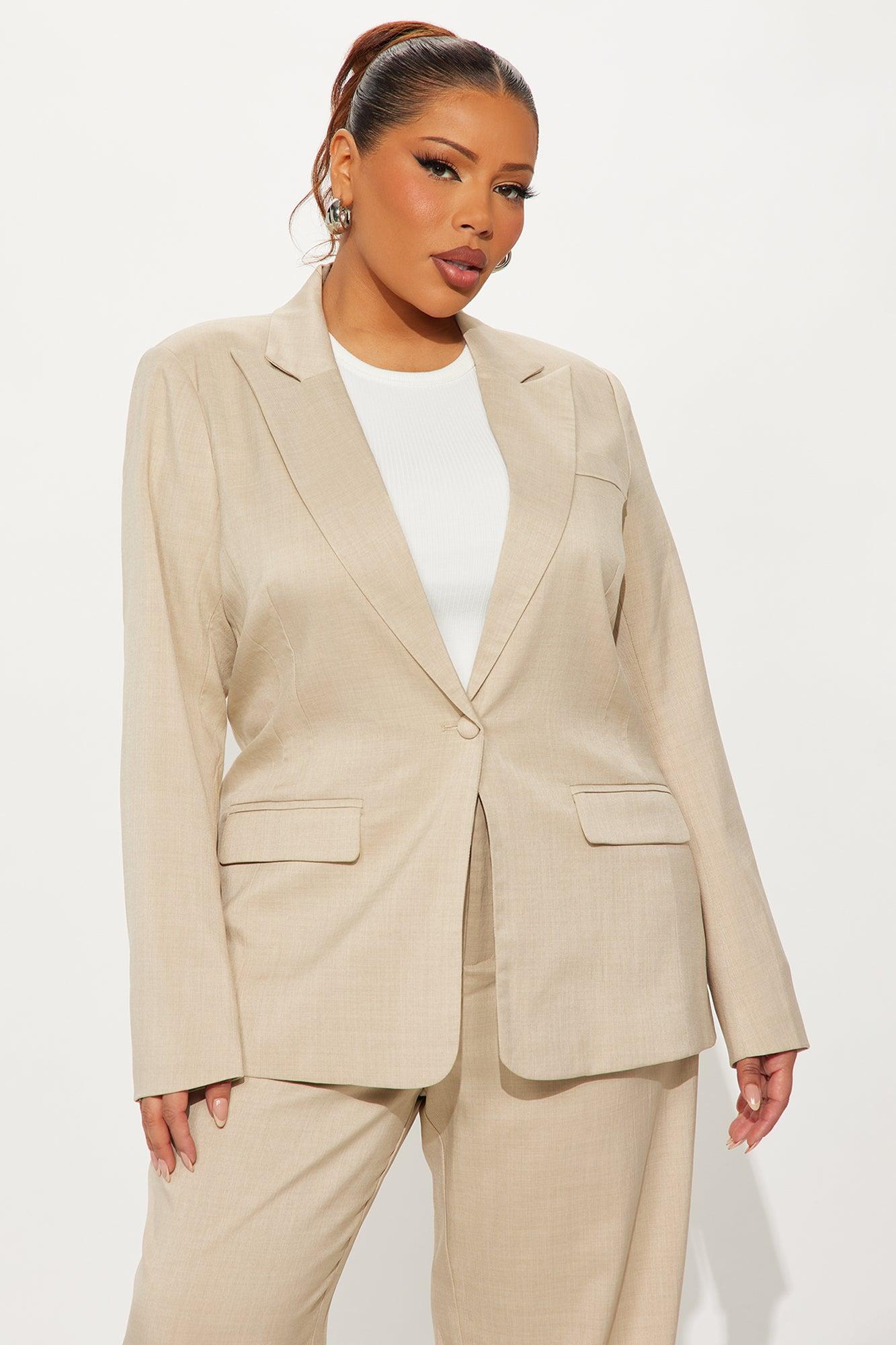 Gianna Fitted Blazer - Tan Female Product Image