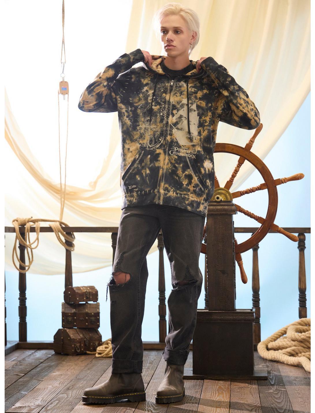 Our Universe Disney Pirates Of The Caribbean Icons Bleach-Dye Hoodie Product Image