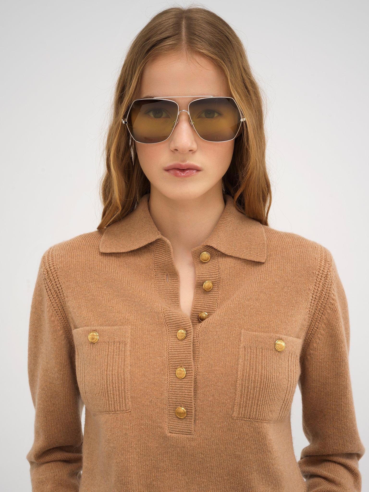 Polo sweater in wool & cashmere Product Image