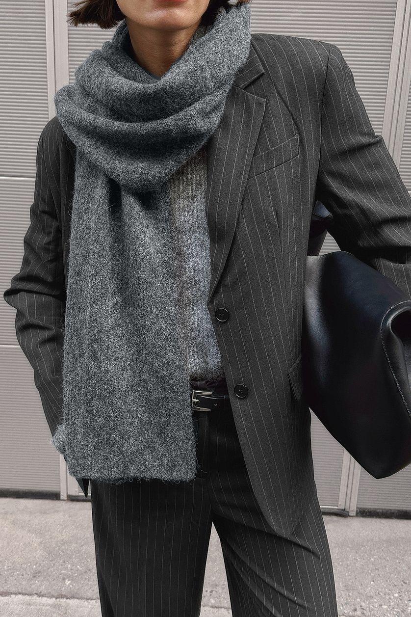 Knitted Alpaca Blend Scarf Product Image