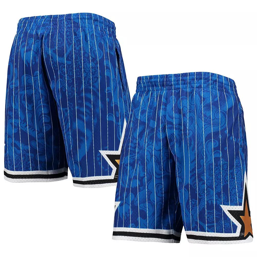 Men's Mitchell & Ness Blue Orlando Magic Hardwood Classics Lunar New Year Swingman Shorts, Size: 2XL, Mag Blue Product Image