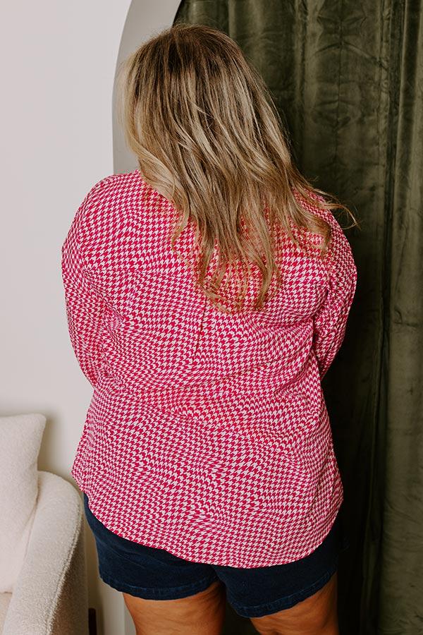 Take A Photo Houndstooth Top Curves Product Image