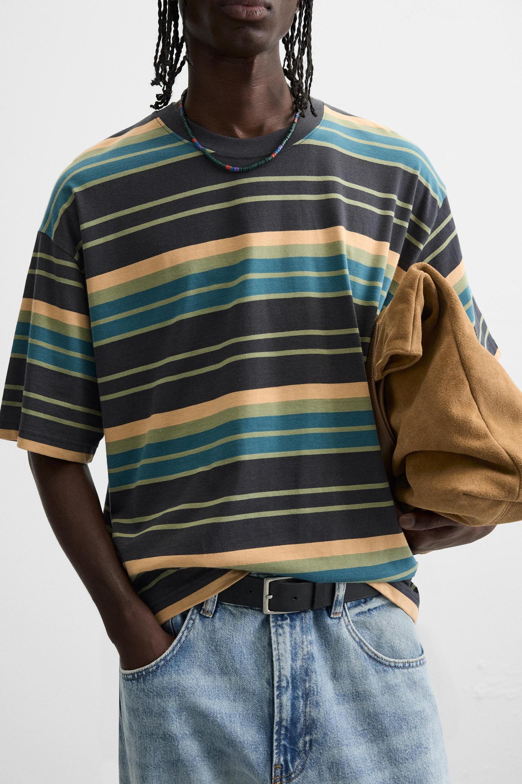 STRIPED JACQUARD T-SHIRT Product Image