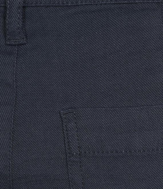 NYDJ Petite Size Stretch Linen Blend High Rise Wide Leg Cargo Capri Pants Product Image