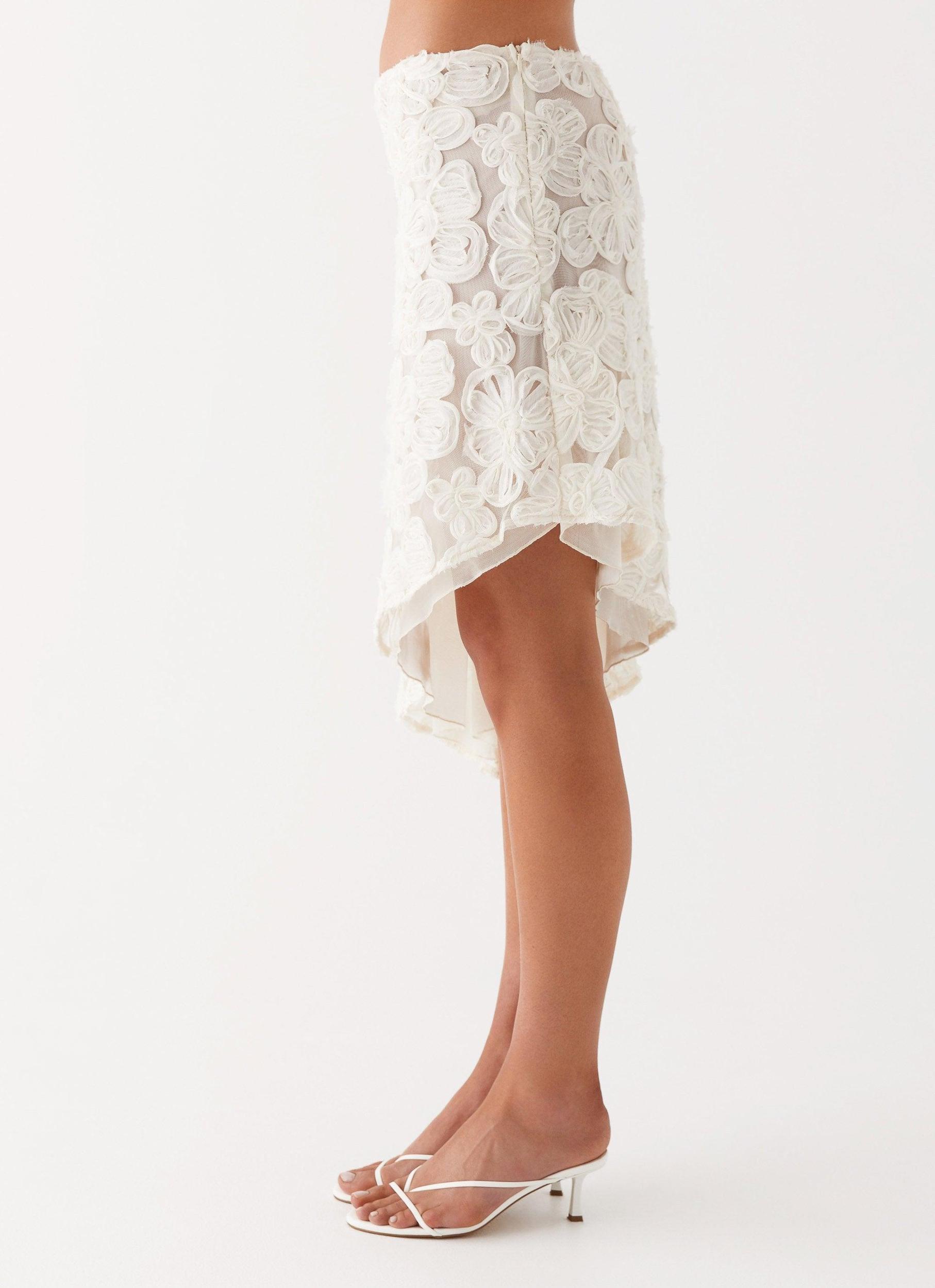Orchid Breeze Midi Skirt - Ivory Product Image