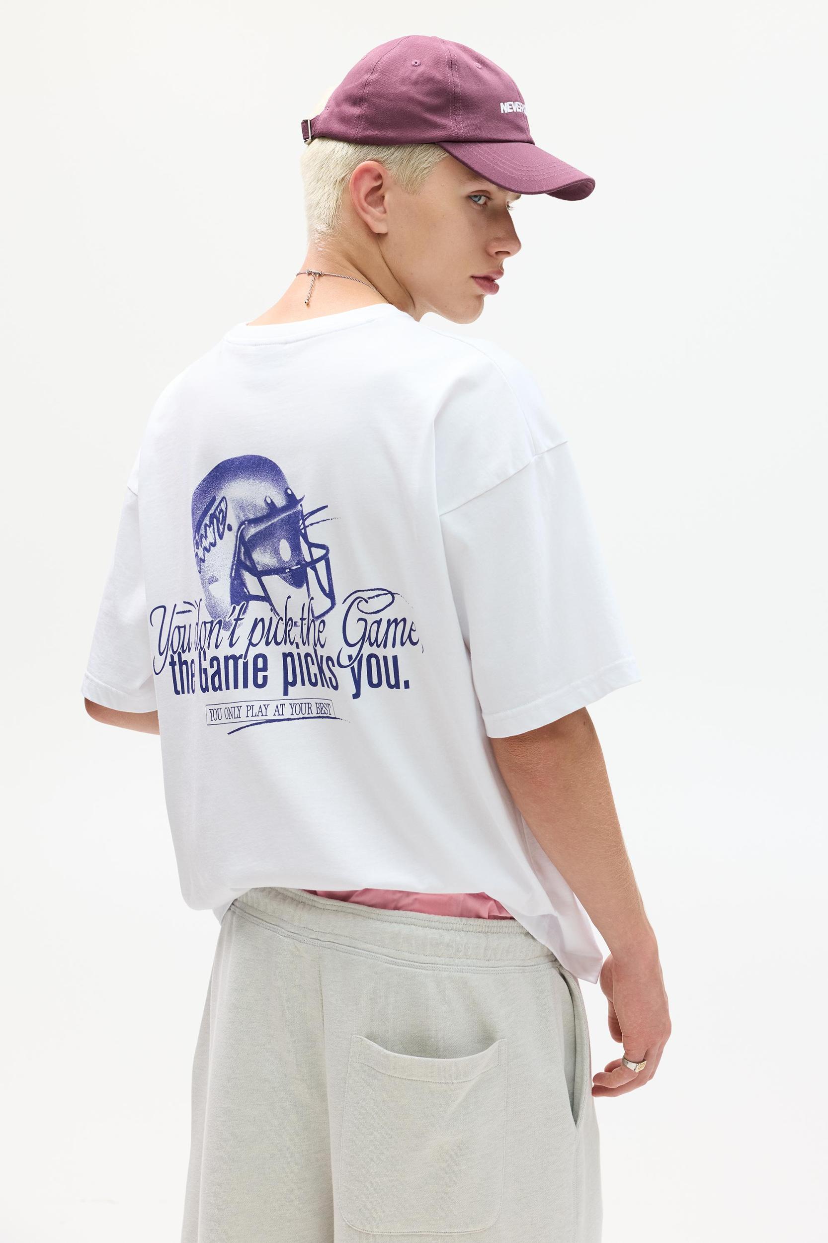 Boxy-fit American football T-shirt Product Image