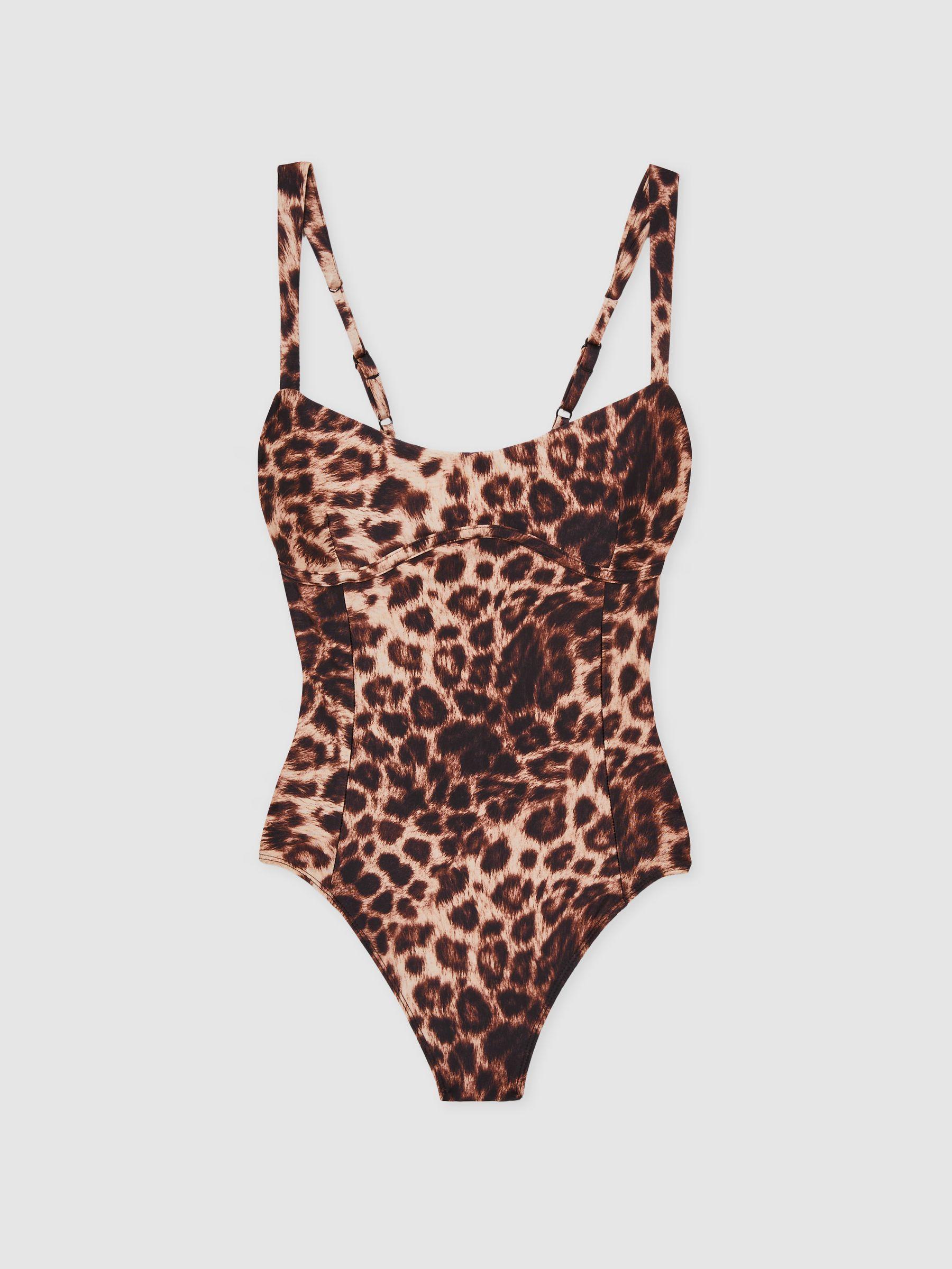 Good American Leopard-Print Bodysuit in Animal Print/Black Product Image