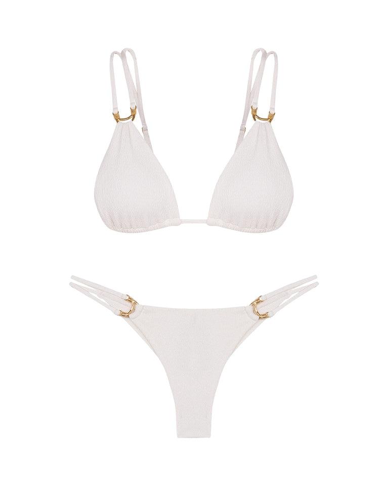 Firenze Callie Parallel Tri Top - White Product Image