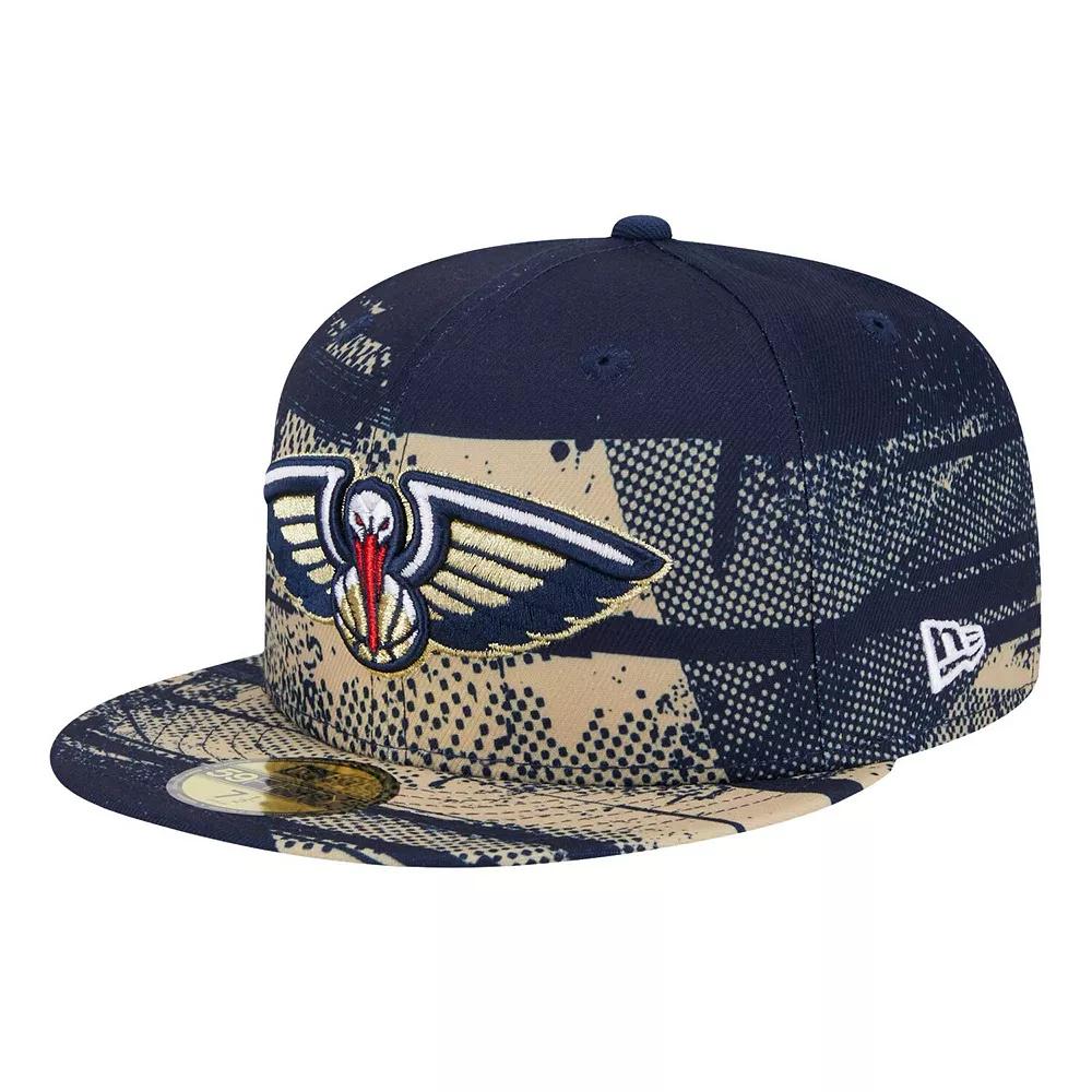 Men's New Era Navy New Orleans Pelicans Tip-Off 59FIFTY Fitted Hat, Size: 7 1/2, Blue Product Image
