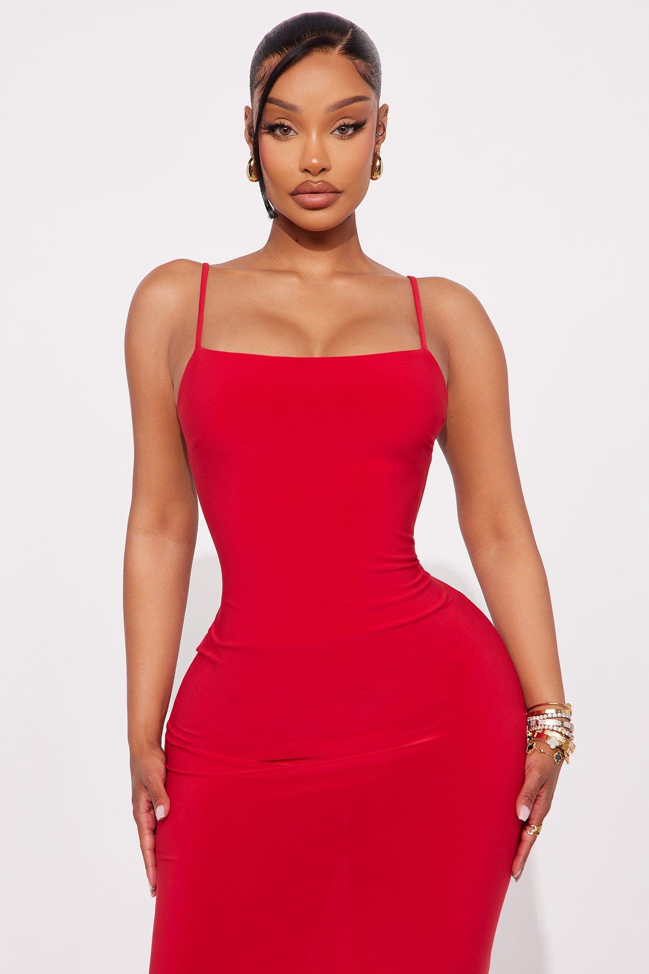 Rosaline Backless Maxi Dress - Red Female Product Image