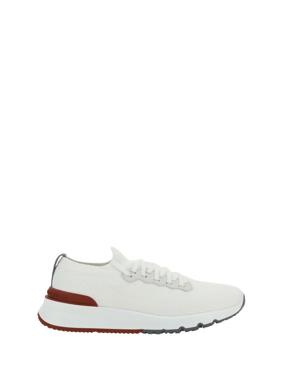BRUNELLO CUCINELLI Cotton Knit Runners In White Product Image