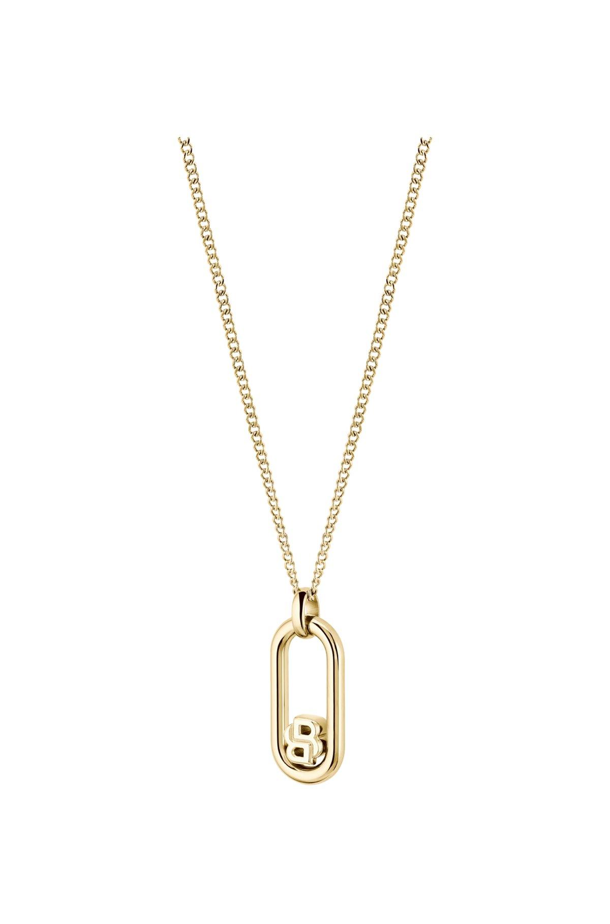 Gold-tone chain necklace with Double B monogram pendant Product Image