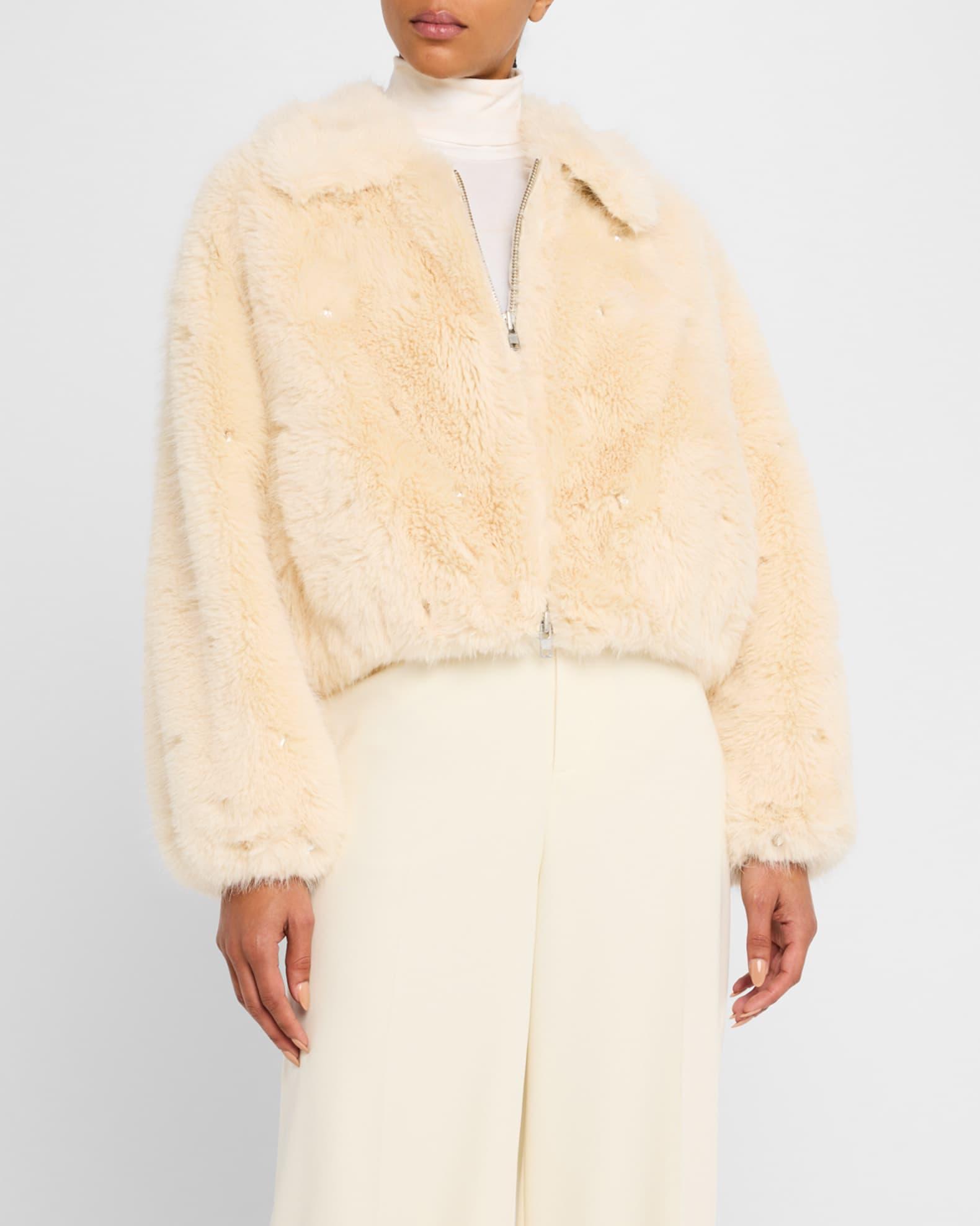 Esme Embellished Faux Fur Jacket Product Image