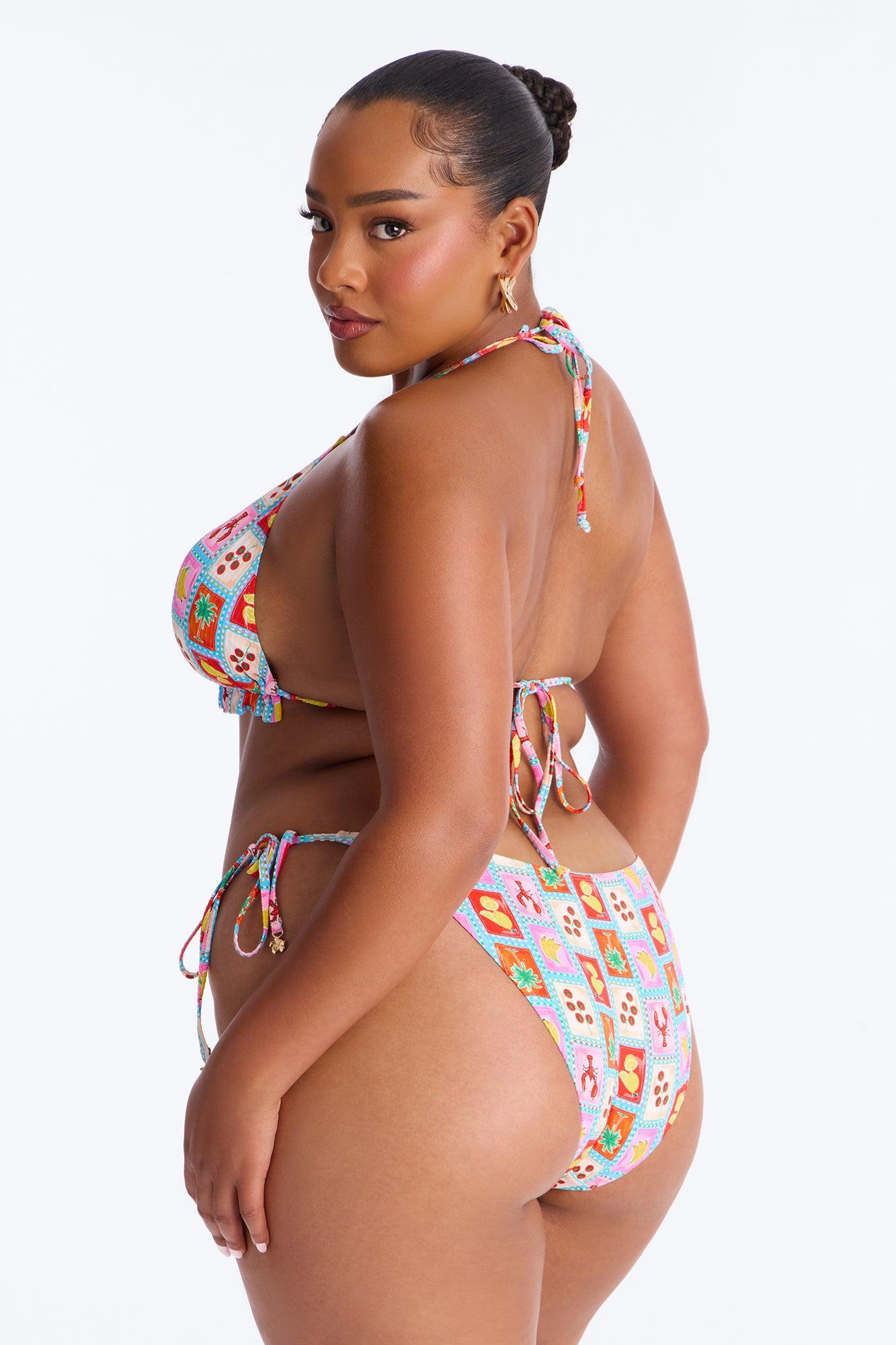 Peachy Keen 3 Piece Bikini & Mini Skirt Set - Pink/combo Female Product Image