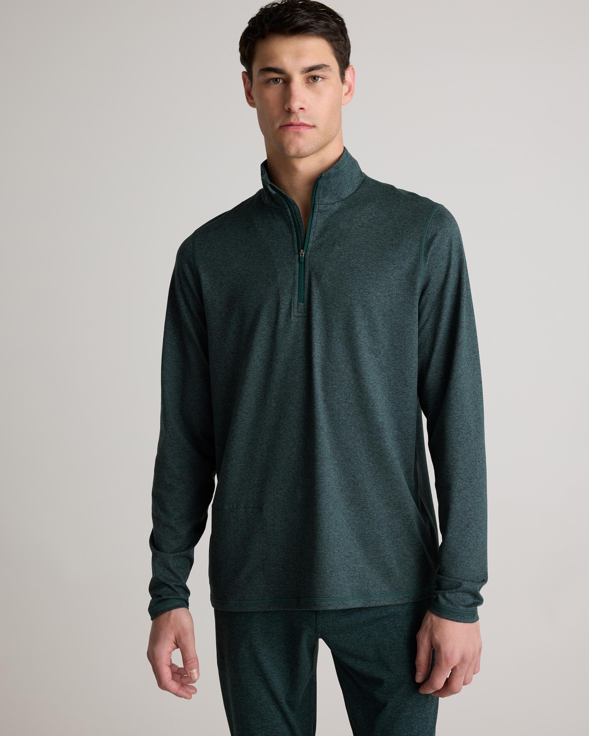 Quince | Men's Flowknit Performance Half-Zip Recycled Polyester Product Image