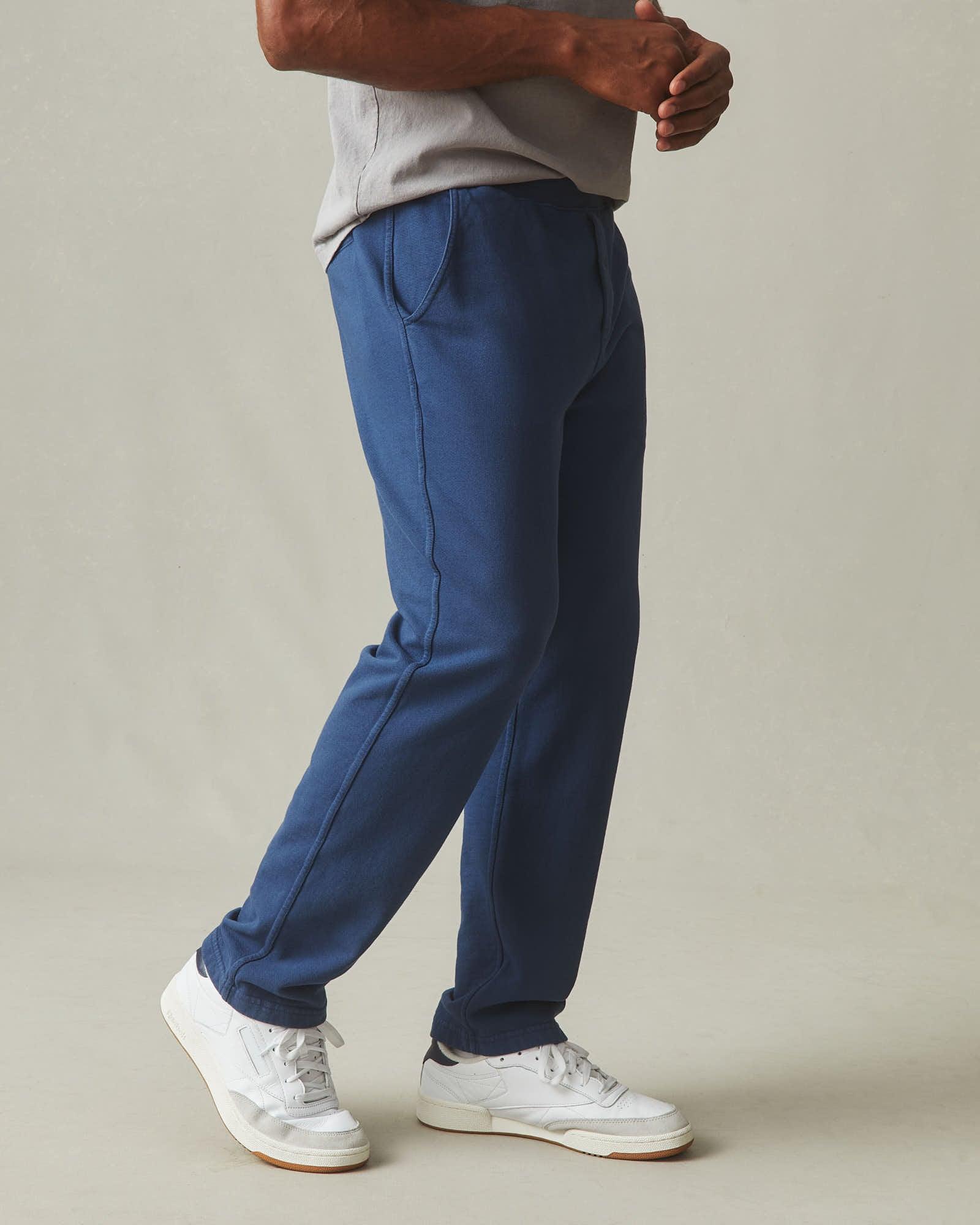 Men's French Terry Straight Pant - Marine Navy Product Image