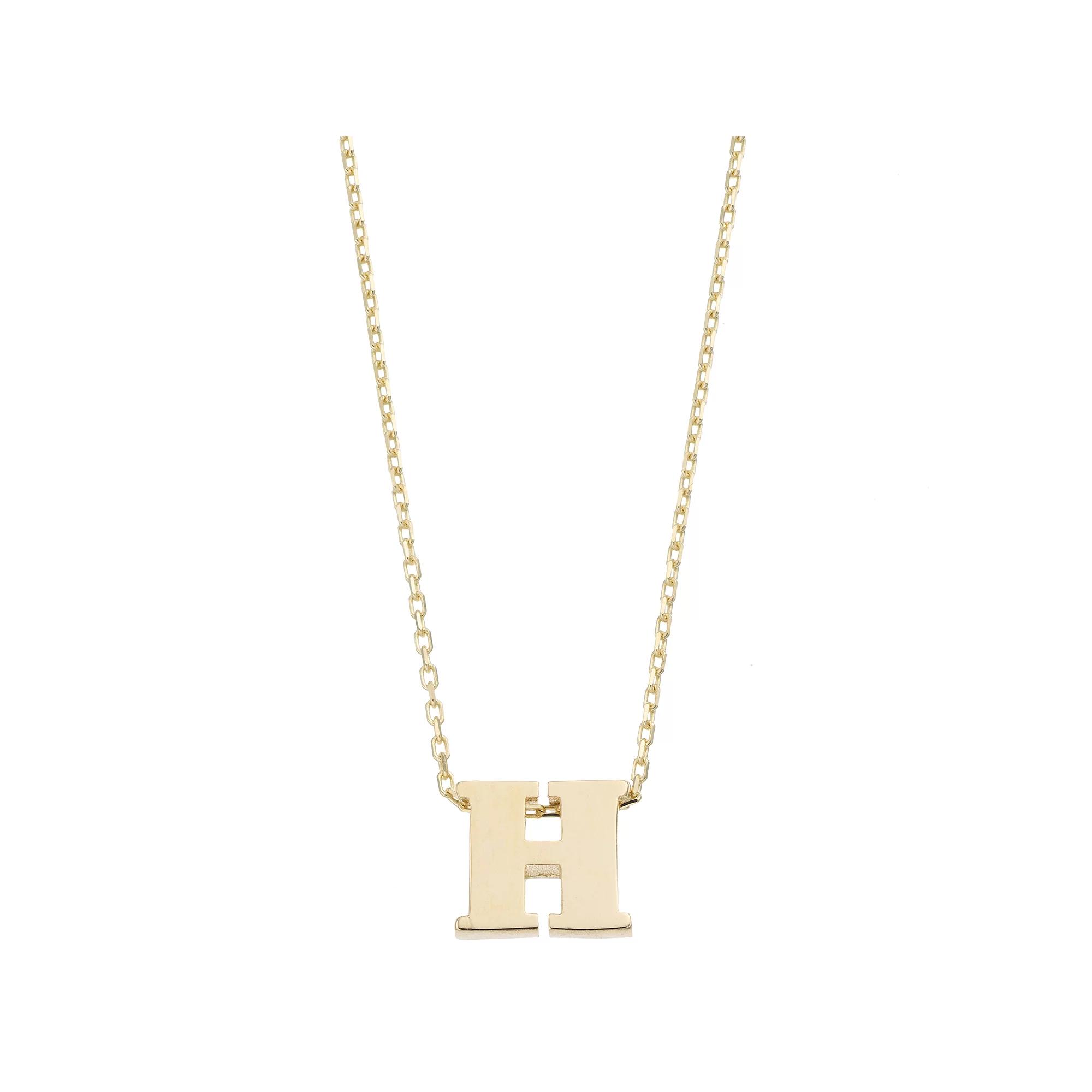 Au Naturale 14k Gold Initial Pendant Necklace, Women's,  Product Image