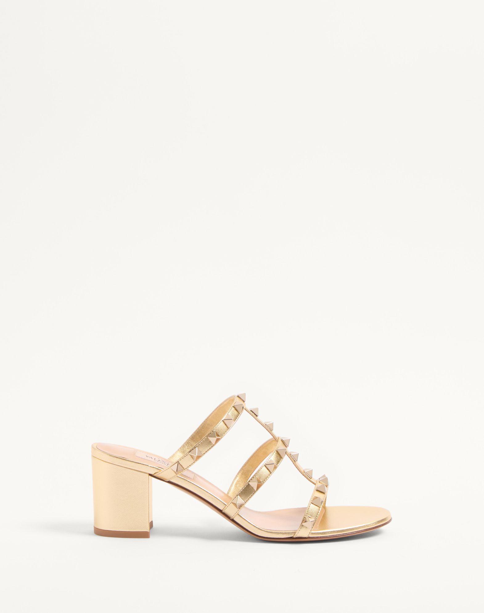 Rockstud Slide Sandal In Laminated Nappa 60Mm Product Image