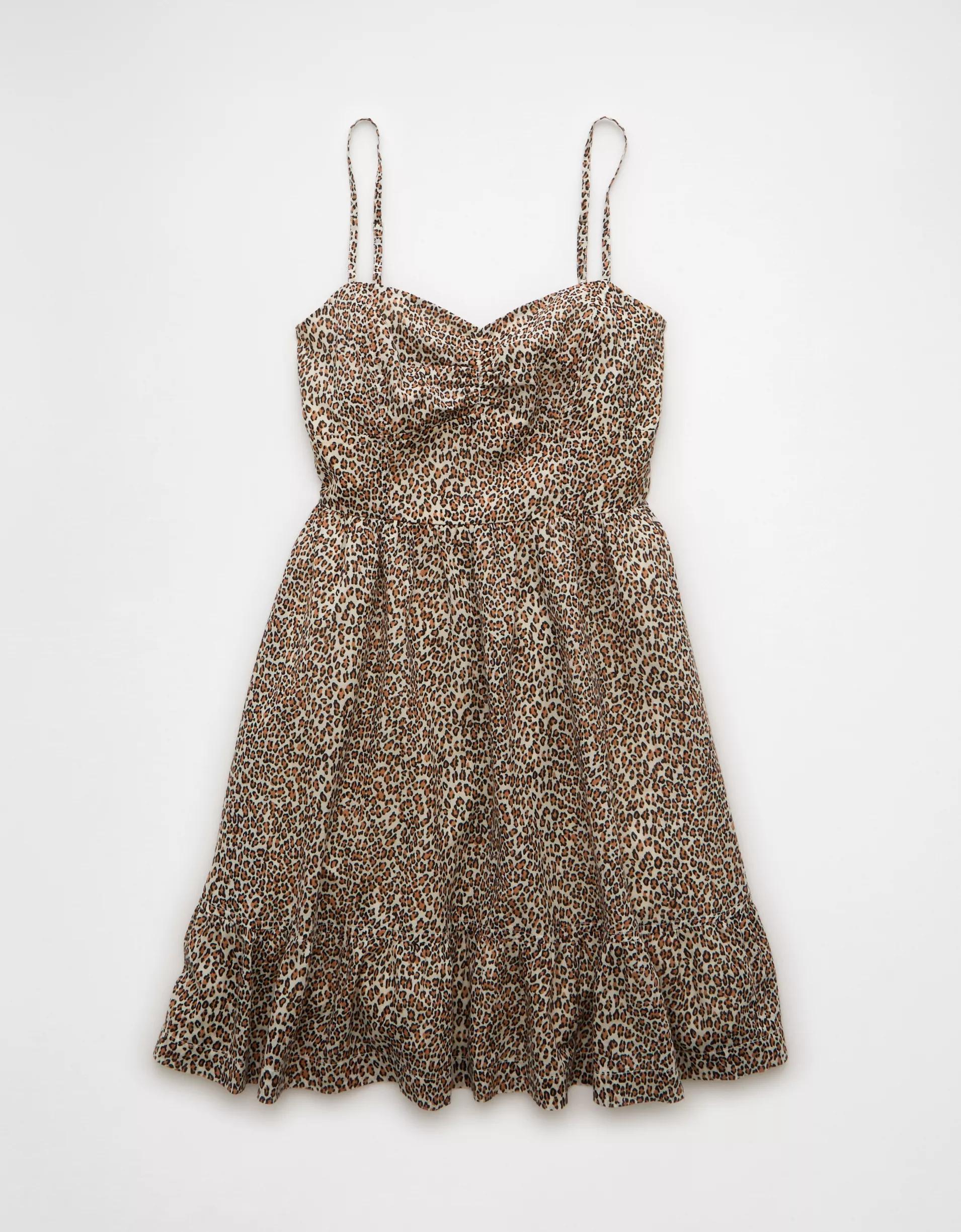 AE Catie Corset Leopard Mini Dress Product Image