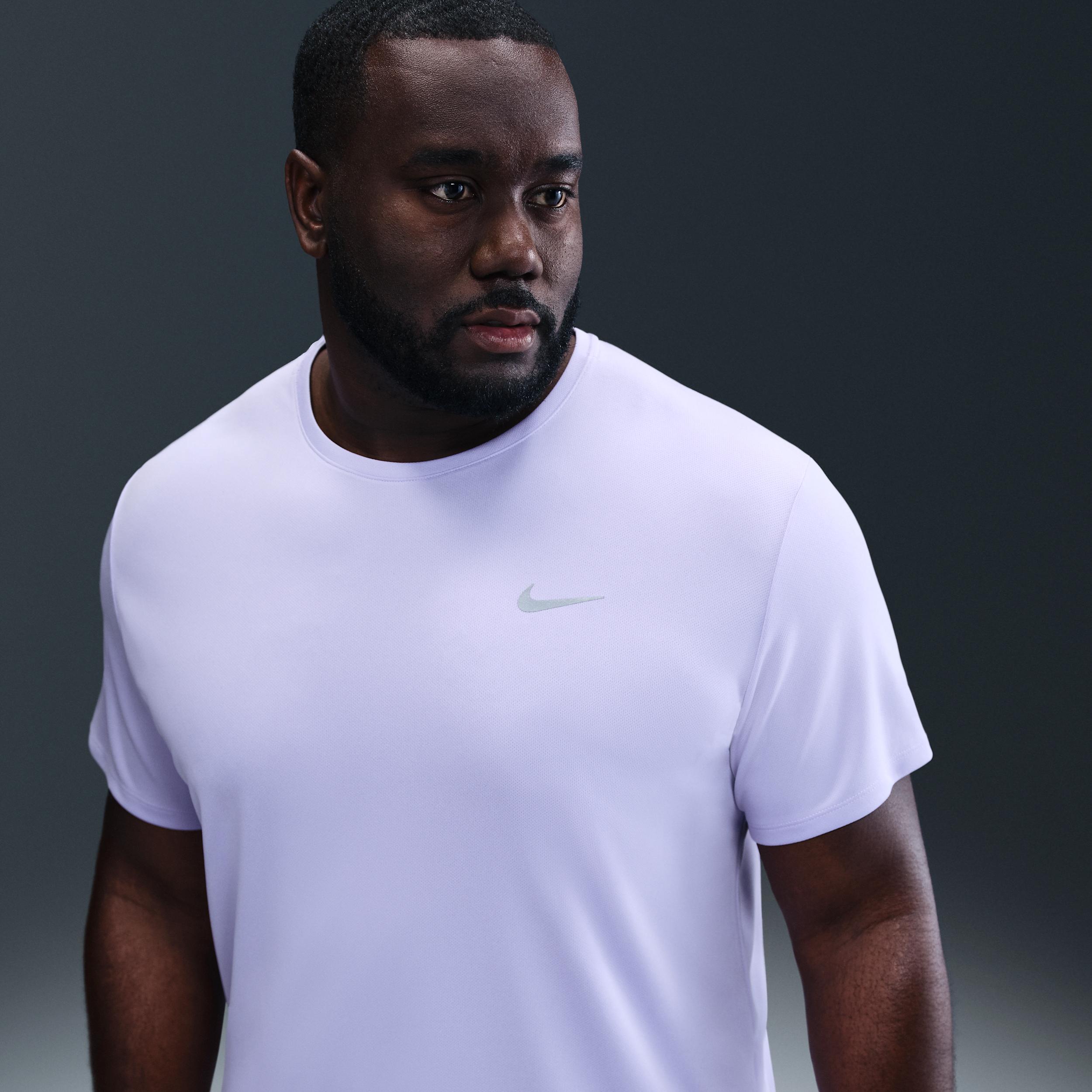 Nike Mens Miler Dri-FIT UV Short-Sleeve Running Top | DV9315-515 Product Image