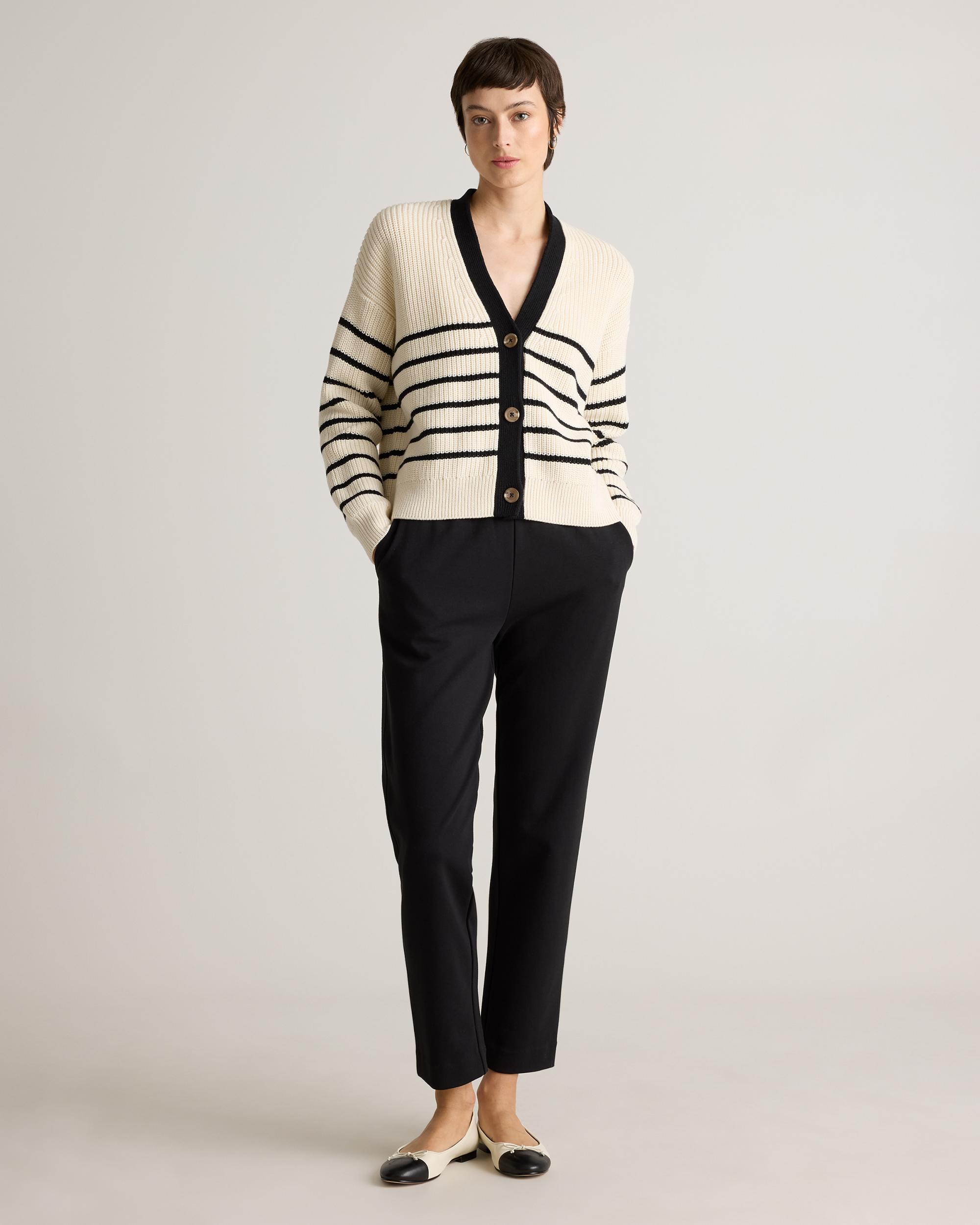 Quince | Women's Double Knit Straight Pants Organic Cotton Product Image