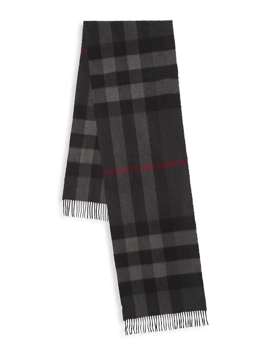 Mens Half Mega Check Cashmere Scarf Product Image