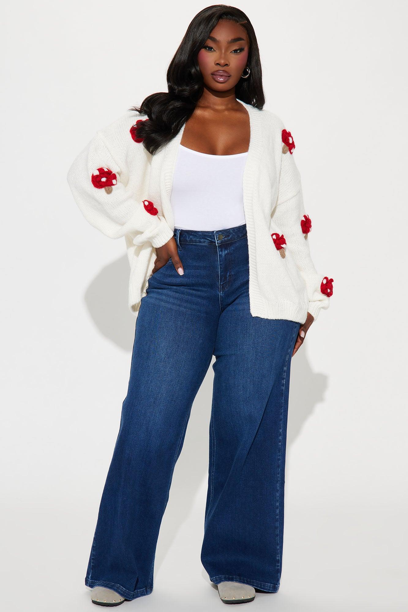 Happy Feel Mushroom Cardigan - Ivory/combo Product Image